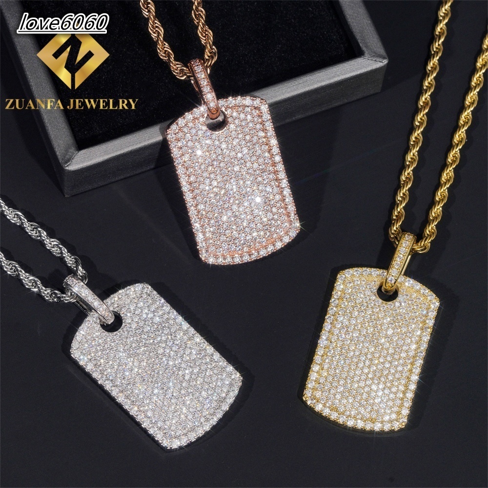 New Arrival Hip Hop Pass Diamond Tester Iced Out Fire Jewelry 925 Sterling Silver Fashion Pendant Necklaces Charms for Men