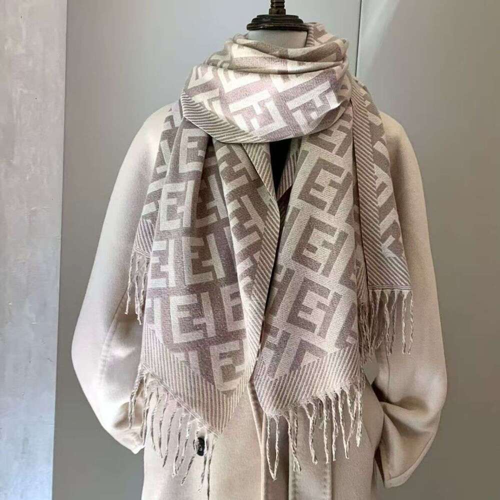 Autumn Winter Letter New Hot-Selling Scarf Tassel Shawl Fashion Trendy Warm Neck Warmer Unisex Versatile