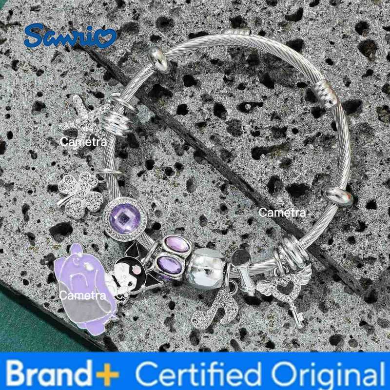 Sanrio Anime Kuromi Bracelet Charming Cute Kuromi Adjustable Bangle for Friend Birthday Party Jewelry Accessories Fashion Gift H251229