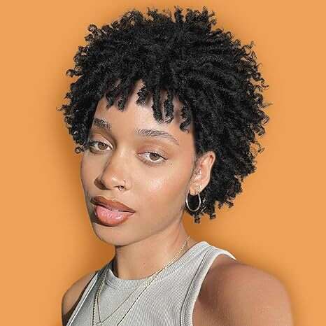 Women's Afro Dreadlocks Wig Black Tube Hair Small Curls Fluffy Natural Manufacturer In Stock Xiusiyuan