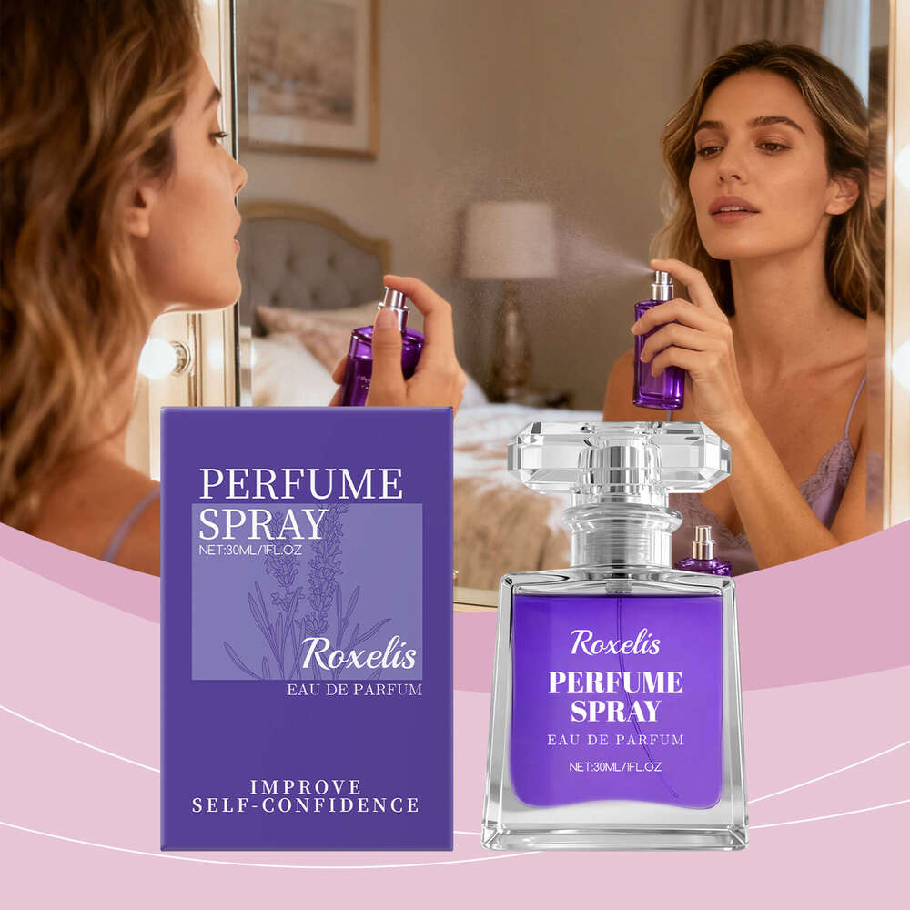 Roxelis Charming Lavender Perfume Gentle Natural Fresh Long-lasting Portable Elegant Temperament Daily Fragrance