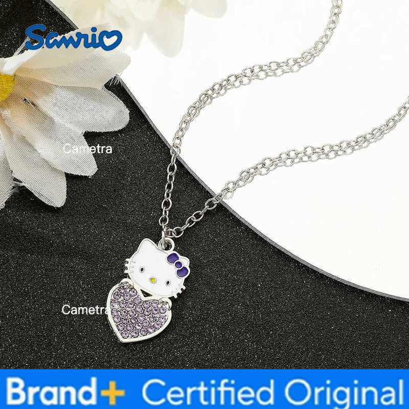 Sanrio HelloKitty Collection Sweet Cute Creative Enamel Pendant Necklace Fashion Charm Jewelry Girl Party Gift H251229