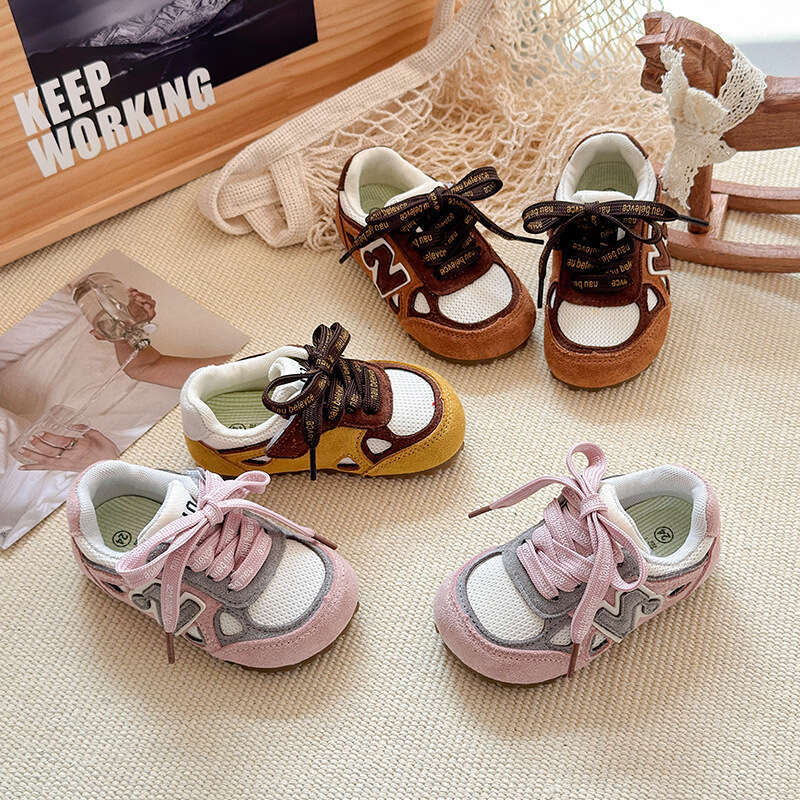 Children's Training 2025 Spring and Autumn New Korean Style Girls' Soft Sole Casual Sports Boys' Sneakers Forrest Gump Shoes