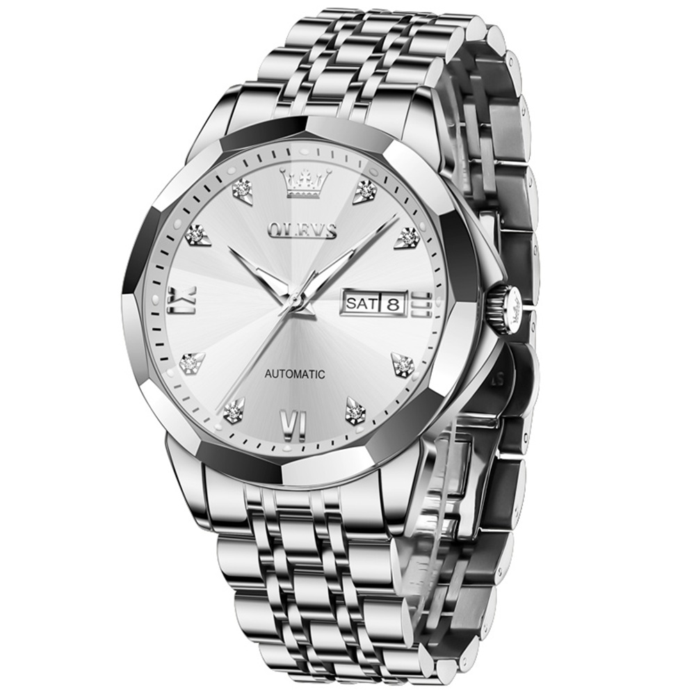 OLEVS High-precision tactical mechanical watch Automatic men's watch waterproof night light Waterproof and durable men's watch