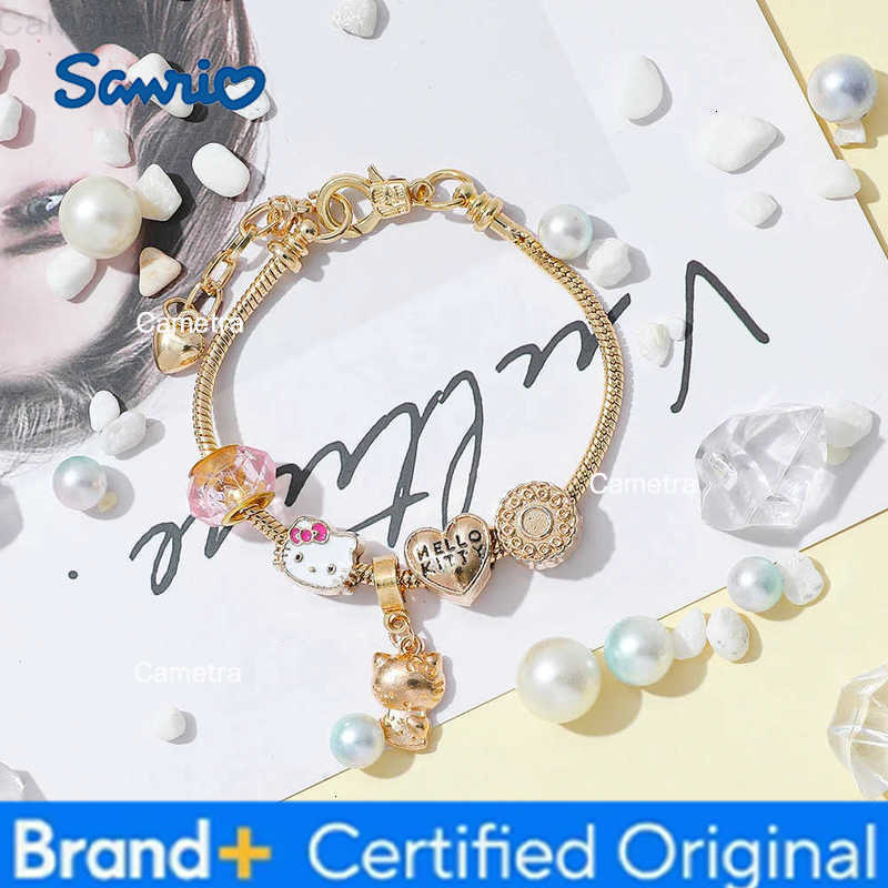 Sanrio Cute Cartoon Character Hello Kitty Beaded Pendant DIY Creative Kawaii Accessory Gift for Women H251229