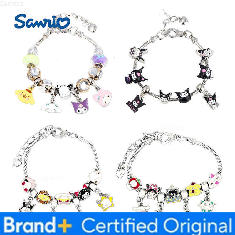 Sanrio Kawaii Kuromi Melody Bracelet Pendant Girl Detachable DIY Bracelet Fans Gift Cosplay Props For Women Jewelry H251229
