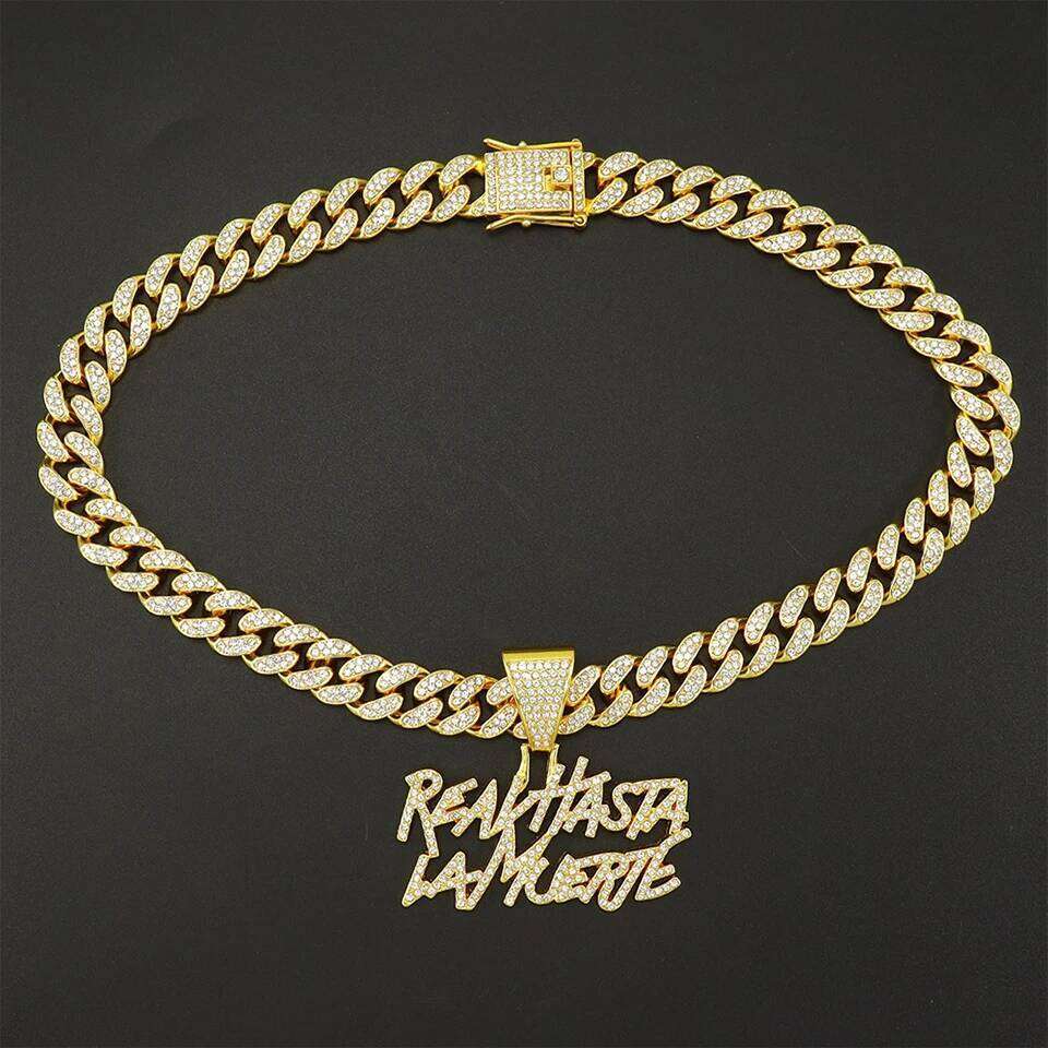 ZAKOL Hip Hop Shiny Cuban Link Chain Necklace Women Men Buling Rhinestone Iced Out Punk Fashion Jewelry Gift