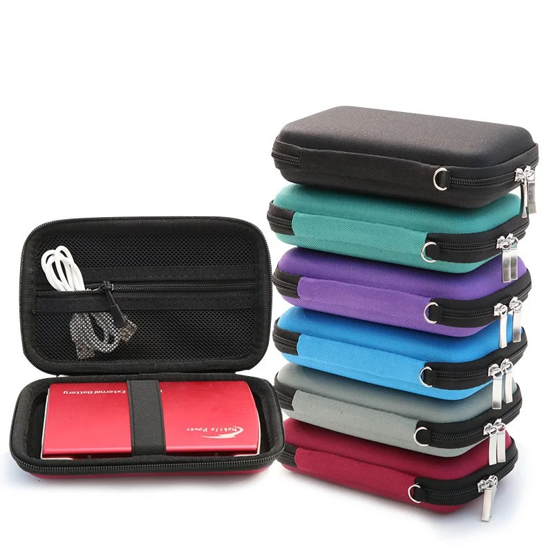 Electronics Accessories Storage Power Bank Bag Case Shockproof Hard Drive Case 25 Cable HDD SSD Travel Cable Organiser Bag 251224