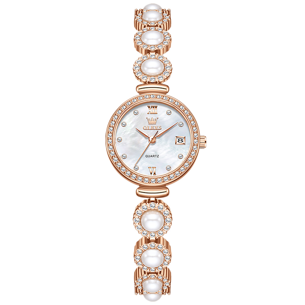 OLEVS Elegant, high-end quartz watch, fashionable, retro, exquisite, niche, diamond studded strap, waterproof, luminous watch