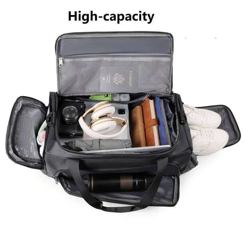 Men Gym Large Capacity Workout Training With Shoes Pouch Sports Backpack Dry Wet Separation Business Travel Bag