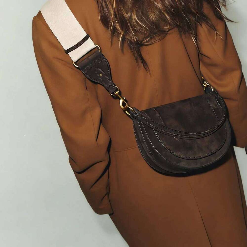 Fashionable New Women S Saddle Bag Crossbody Hard Shell Shoulder Strap Zipper Closure Round Shape PU Leather Handbag TIANOUDAISHU