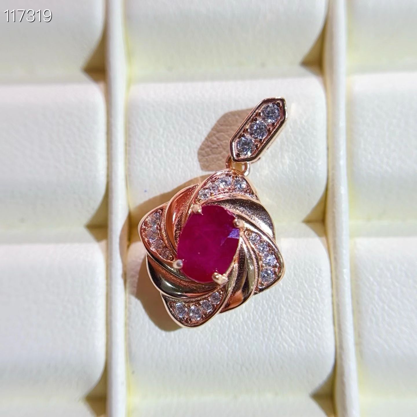 Classic design natural ruby pendant with certificate 925 silver necklace 6mm*8mm 1ct genuine ruby silver jewelry