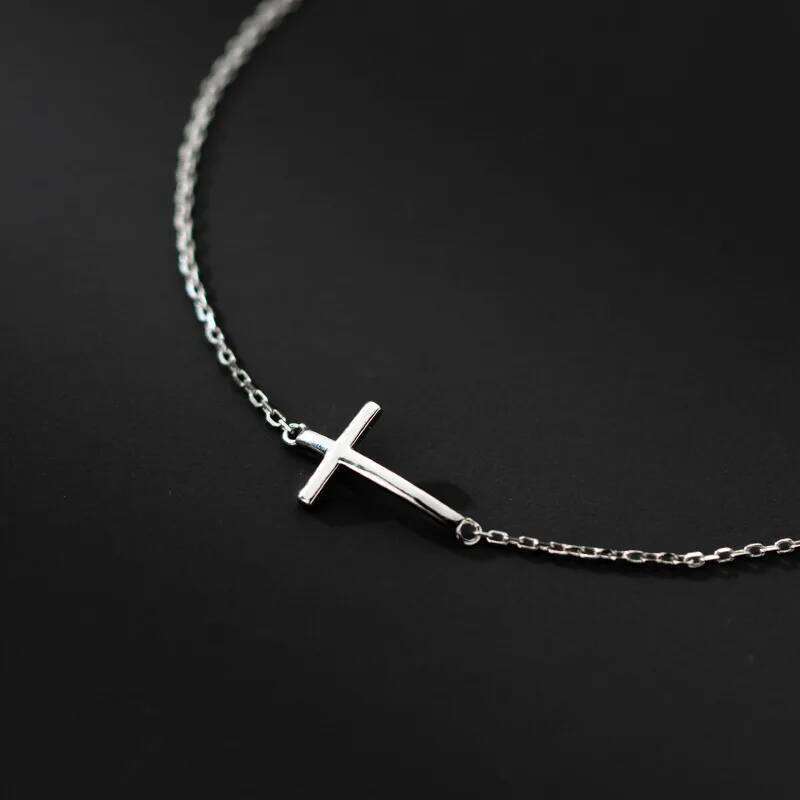 Cross Women Jewelry Anklets For Girls Silver 925 100% Foot Bracelet Leg Chain Accessories Gift Female