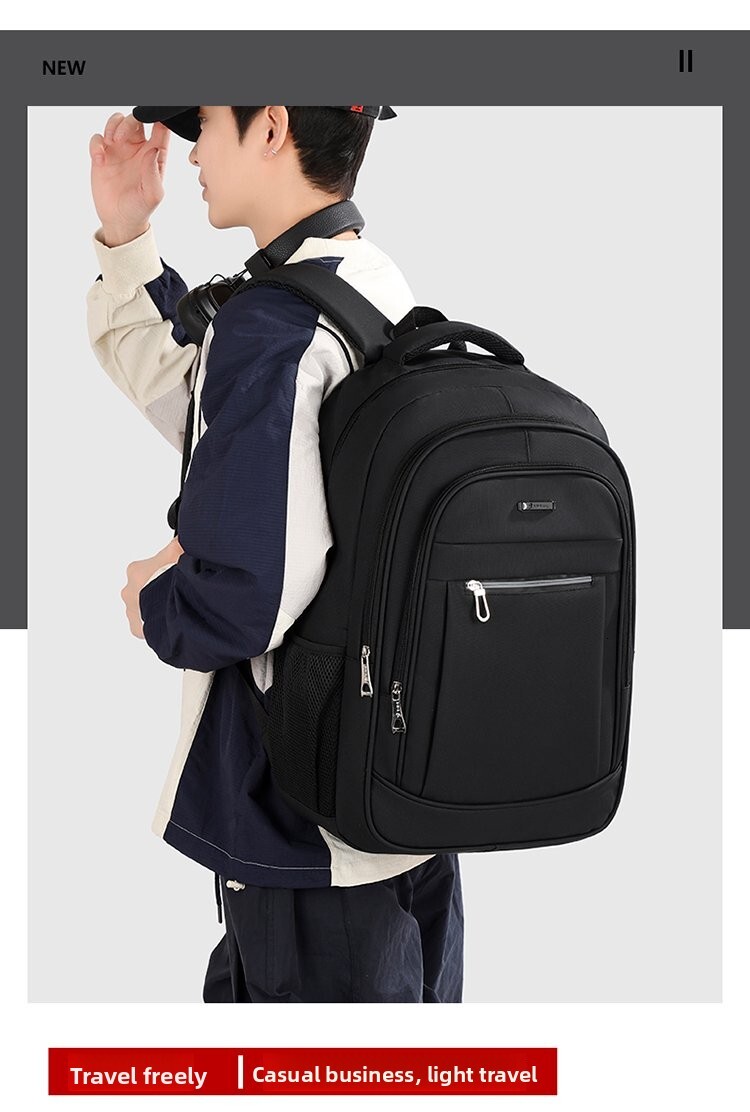 Large-capacity waterproof computer bag for business trips, men's student backpack