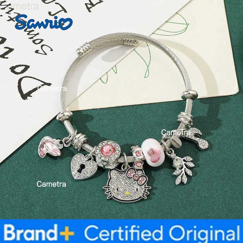 Sanrio Anime Character Hello Kitty Bracelet Fashion Classic Kuromi Cinnamoroll Bangle For Friends Birthday Jewelry Gifts H251229
