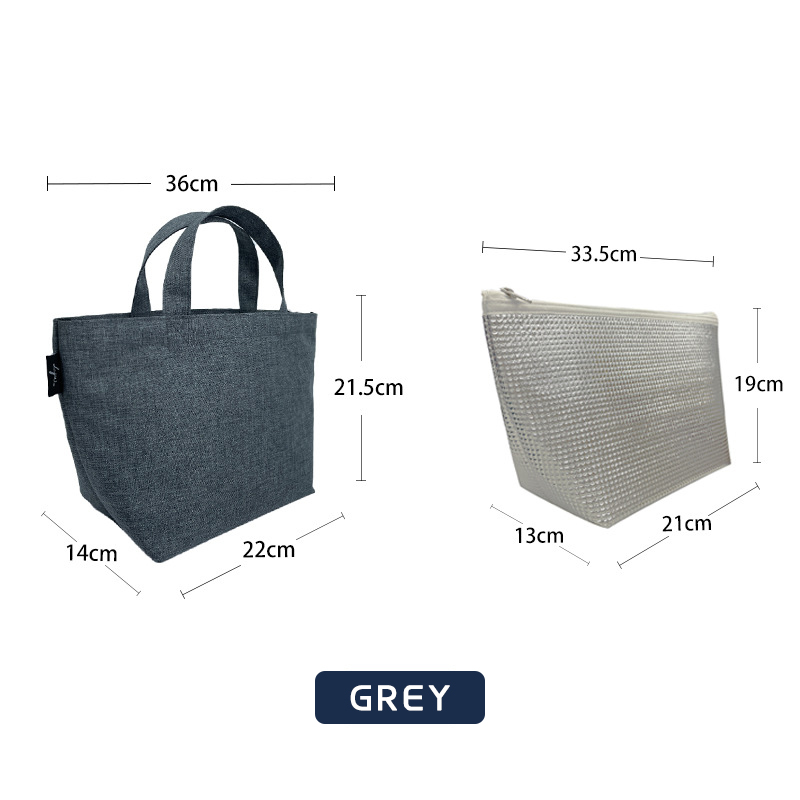 L.JIE Double-Layer Thermal Lunch Bag for Keeping Meals Hot & Cold Throughout Your Day