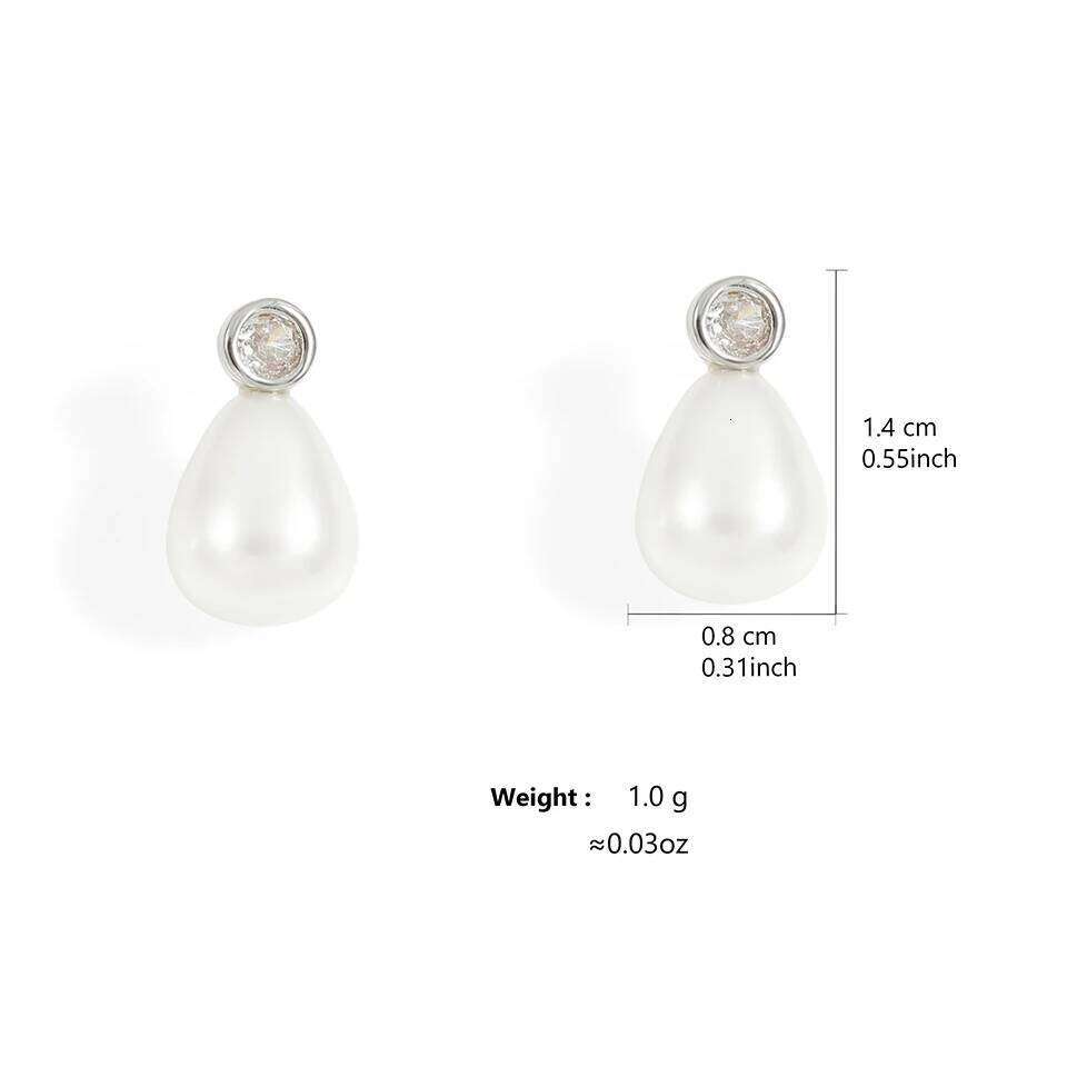 ZAKOL Elegant Geometric Imitation Pearl Earrings for Women Korean New Fashion Earring Exquisite Wedding Jewelry