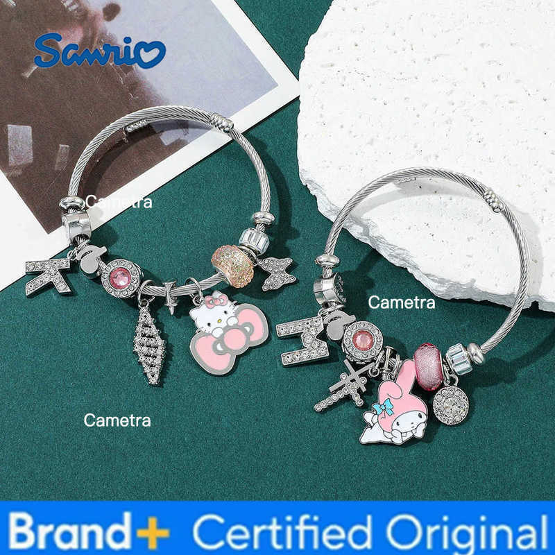 Sanrio Hello Kitty Cartoon Bracelet Fashion Charm Letter Melody Pendant Bangle - Unique Gift for Best Friends H251229