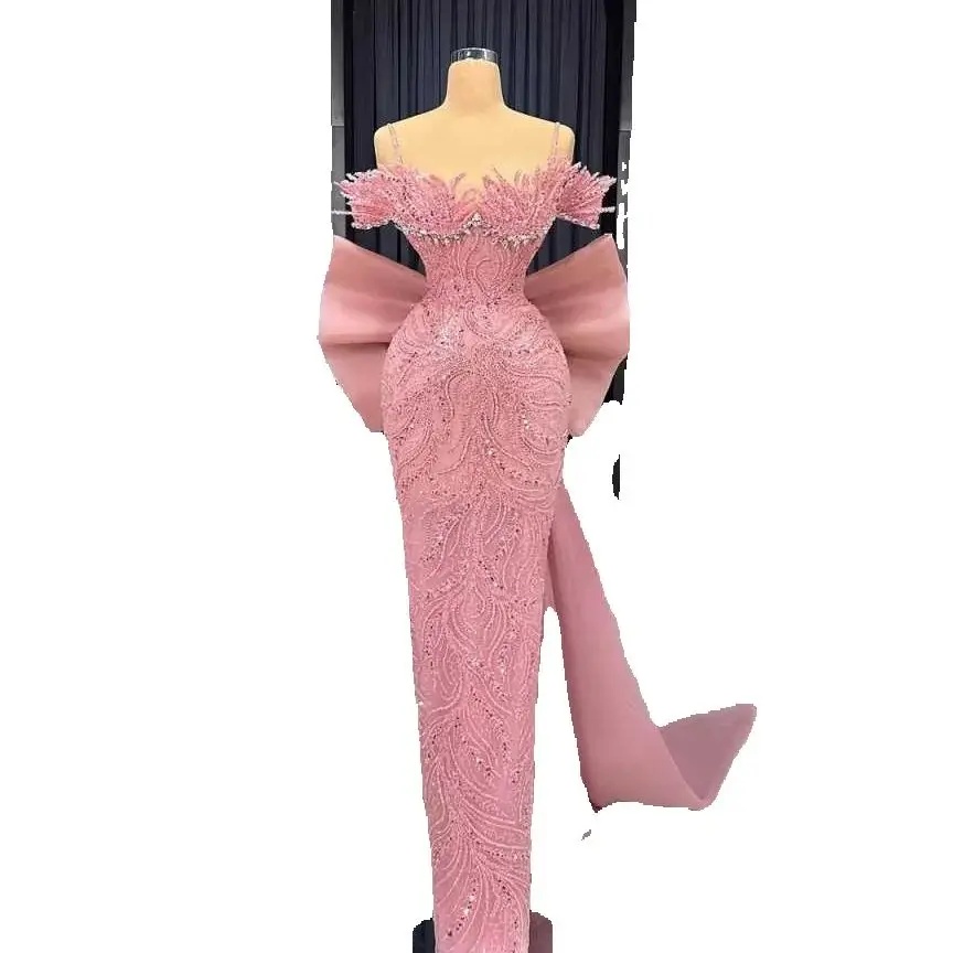 Luxury Beaded Sequined Evening Dresses Sexy Sleeveless Crystal Mermaid Prom Dress Customized Floor Length Party Gown