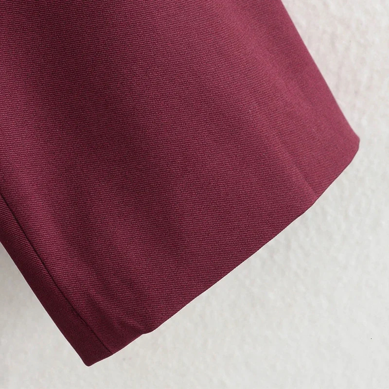 Burgundy Blazer Women Autumn Winter Vintage Double Breasted Suit Jacket for Woman Fashion Streetwear Classic Blazers Coat 251227