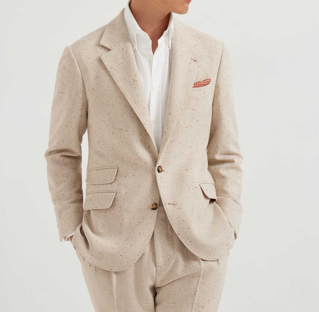 Fashion Men's Suit Notched Lapel Tuxedos One Button Single Breasted 2-Pieces Groom Wear Business Party 2-pieces Customized