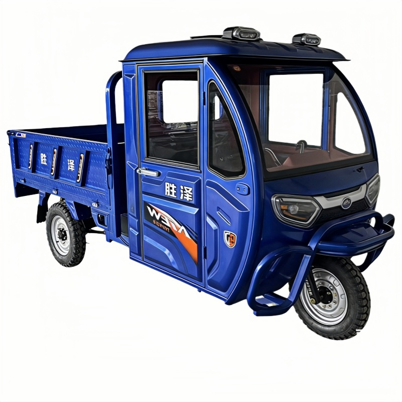 Electric Cargo Tricycle for Delivery with Large Rear Compartment