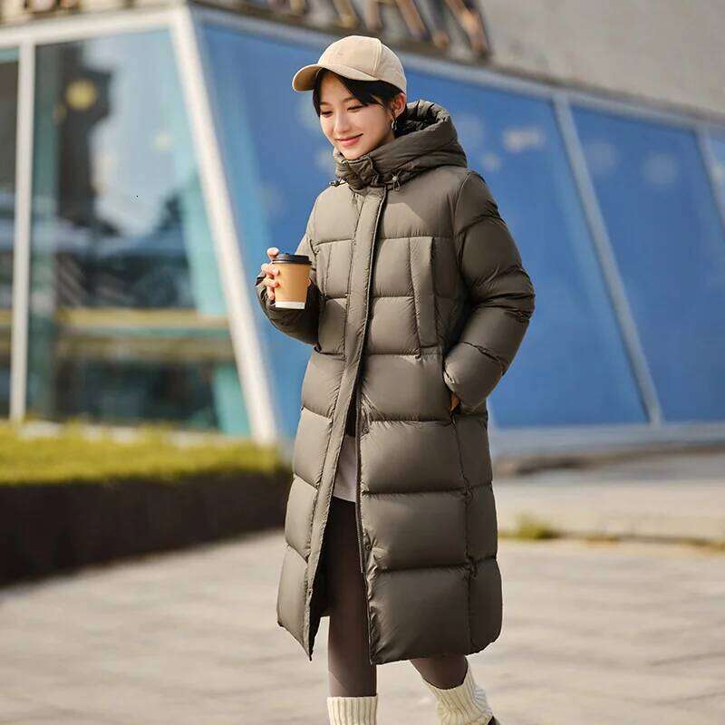 Semir Women Long Length Waterproof 2025 Fashion Winter New Loose Hooded Coat Simple Down Jacket Woman