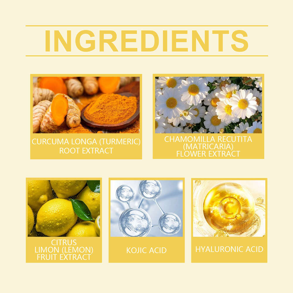 Hoygi Turmeric Kojic Acid Pads Gentle Facial Cleansing Skin Care Moisturizing Oil Control Refreshing Cleanser