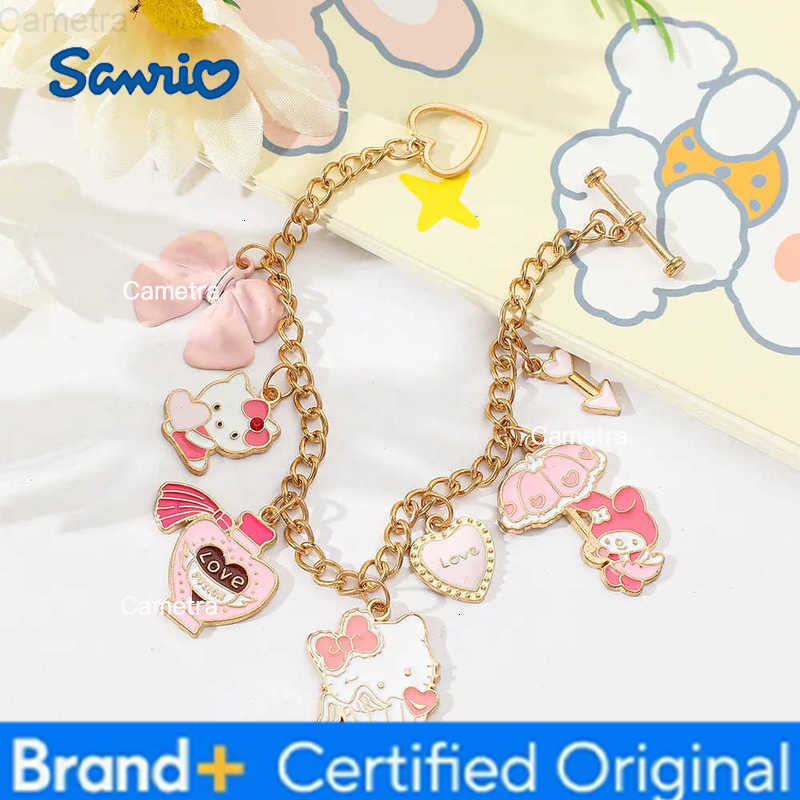 Sanrio Kawaii cartoon Hello Kitty Charm Bracelets For Women Bracelet Bangle Women Jewelry Gifts H251229