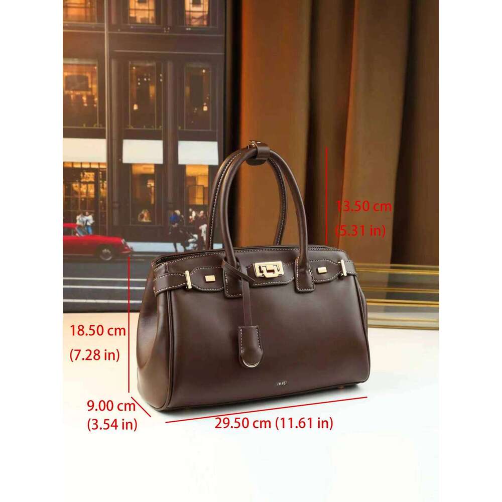 Foreign Style High End Soft Leather Platinum Fashionable Commuter Women S Portable Shoulder Tote Bag LEMON KOKO