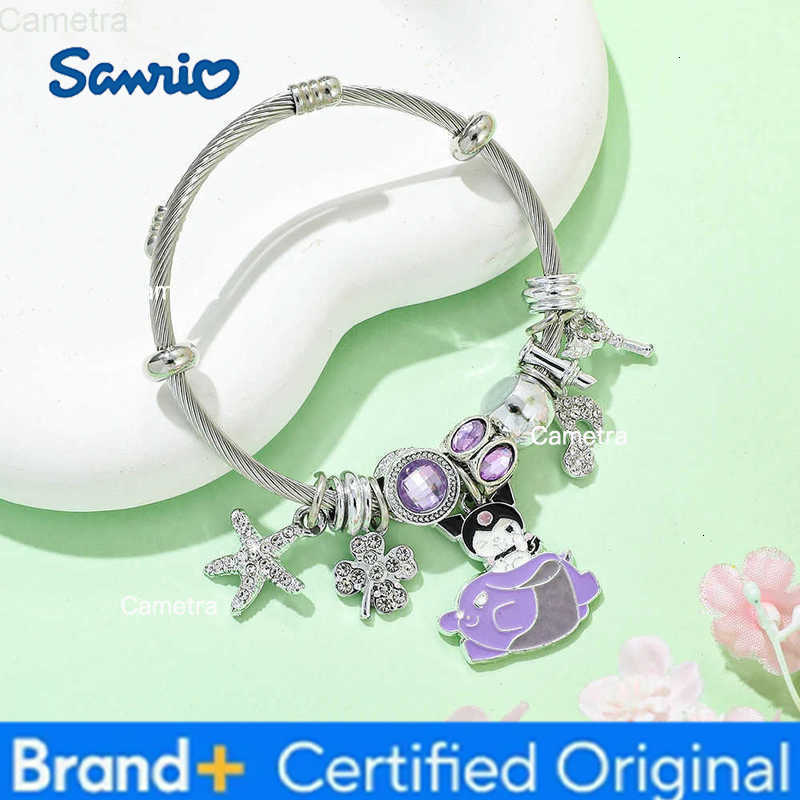 Sanrio Anime Figure Kuromi Creative Bracelet Charming Naughty Bangle for Friend Holiday Party Accessories Gift H251229