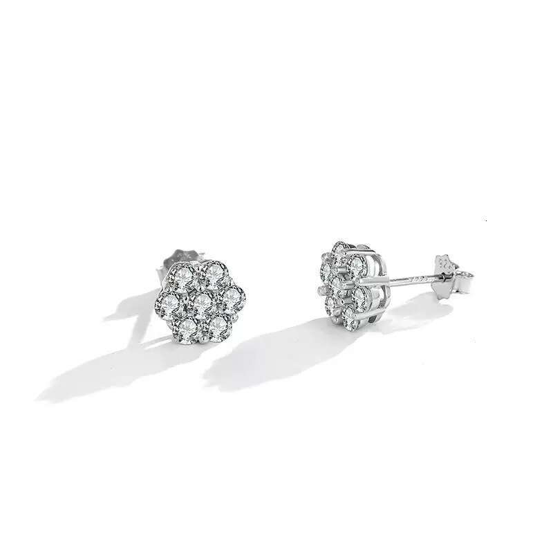 Snowflake-shaped stud earrings Diamond-studded stud earrings Designer earrings Fashion accessories
