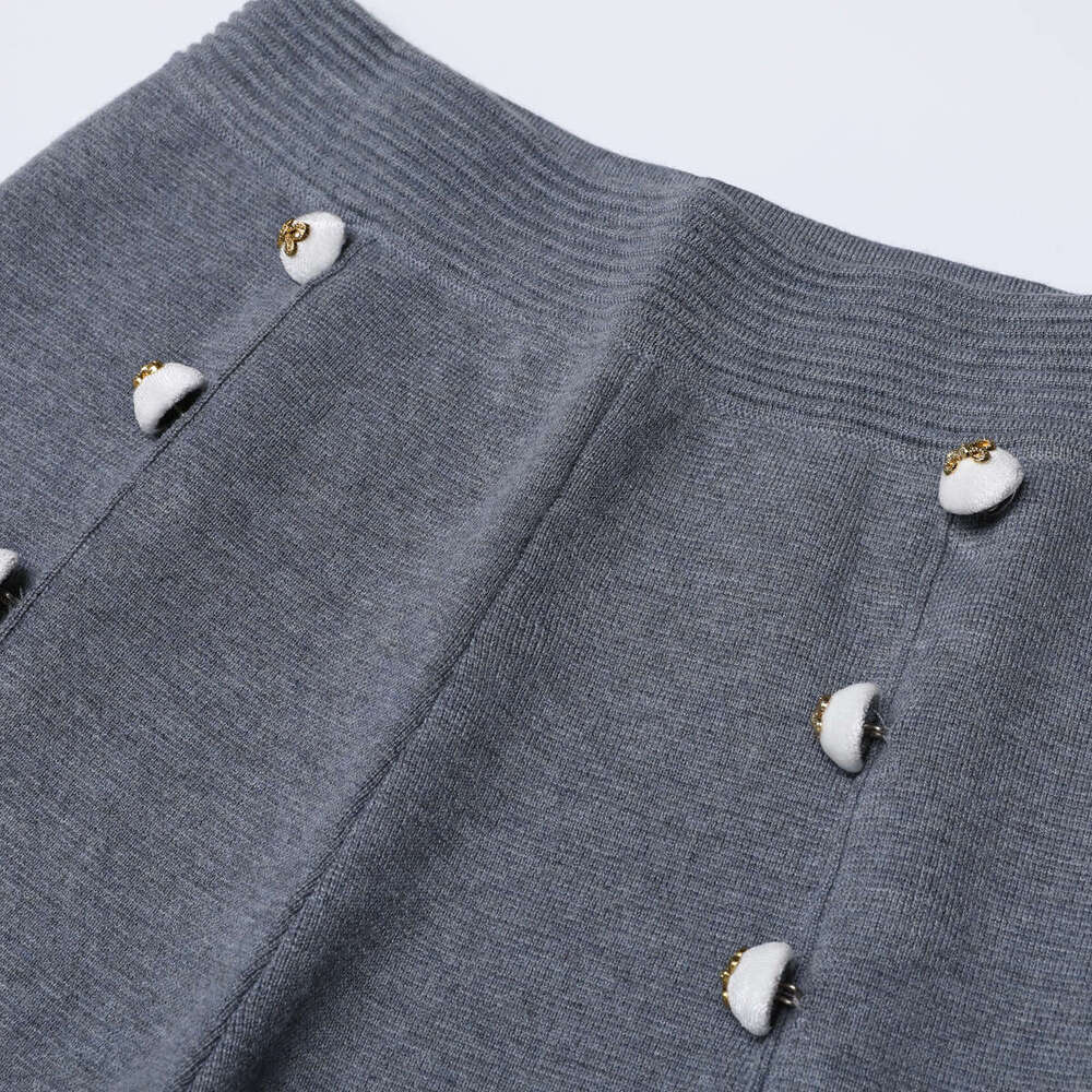 25287 High-End Quality In-Stock Spring And Autumn New Embroidered Knitted Internet Celebrity Casual Style Top Jacket + Pants Set