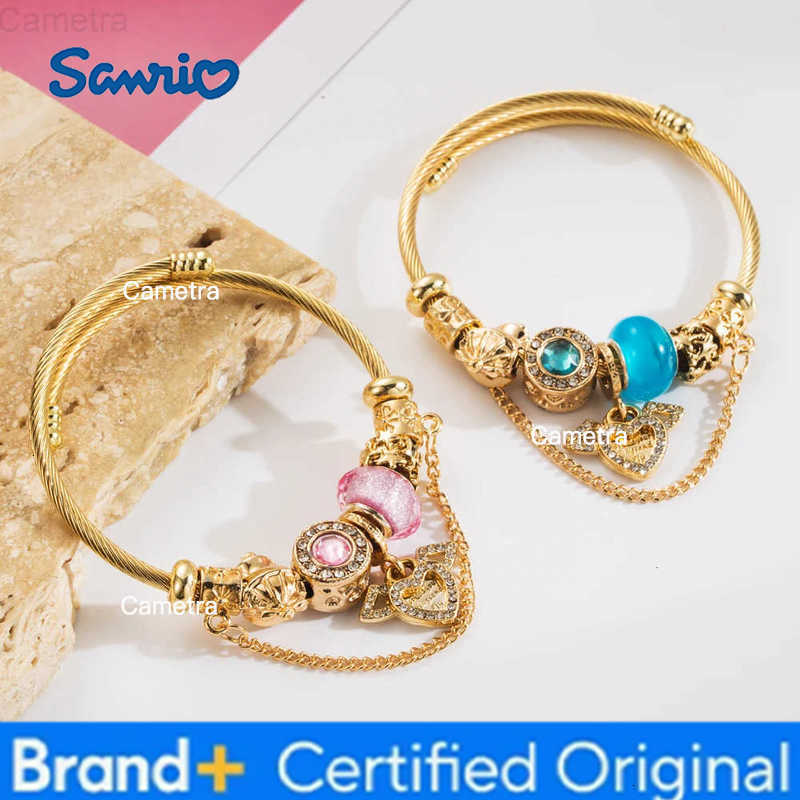 Sanrio New Panjiaduola Stainless Steel Bracelet Personalized and Fashionable Beaded Heart Set with Diamonds Best Friend Handpiece H251229
