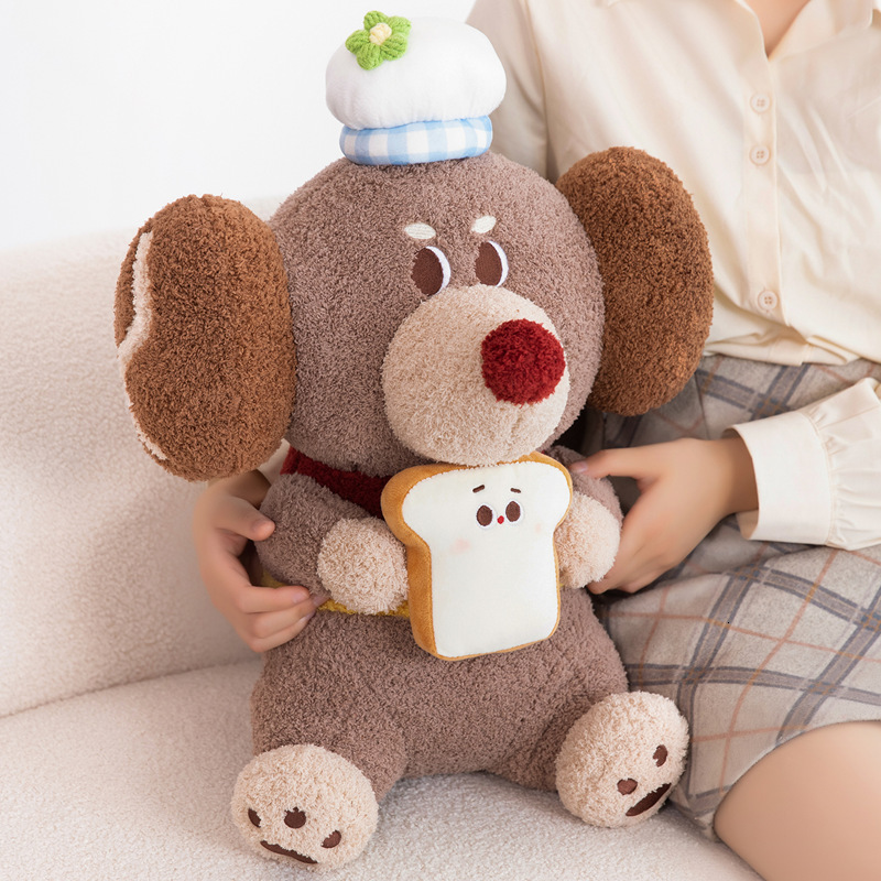 New Dachshund Bread Hot Dog Plush Toy Pillow Stuffed Animal Children's Comfort Sleep Aid Birthday Gift W260306