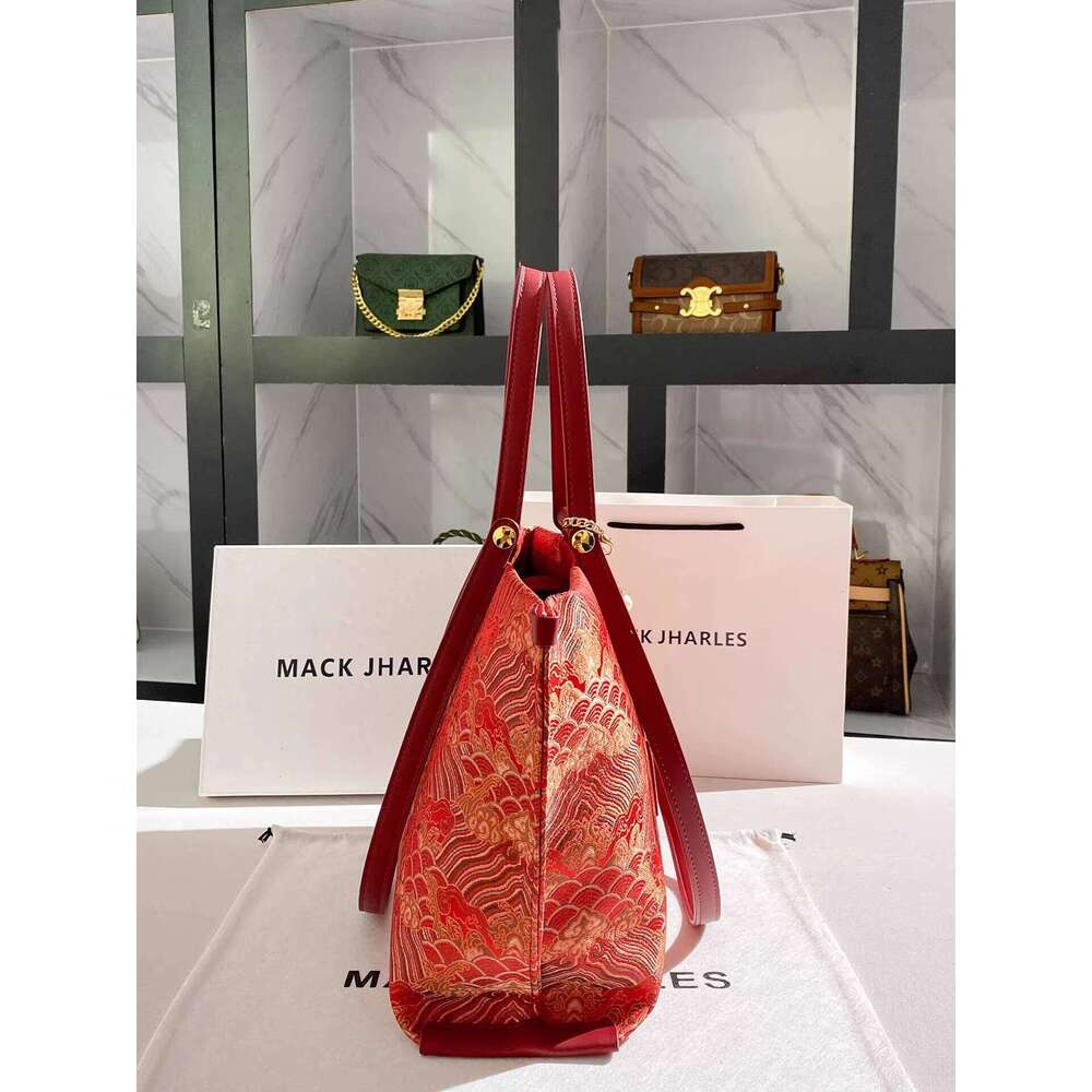 MACK JHARLES Vintage Large Capacity Heavy Embroidery Tote for Women 2025 New High-end Wing Bag
