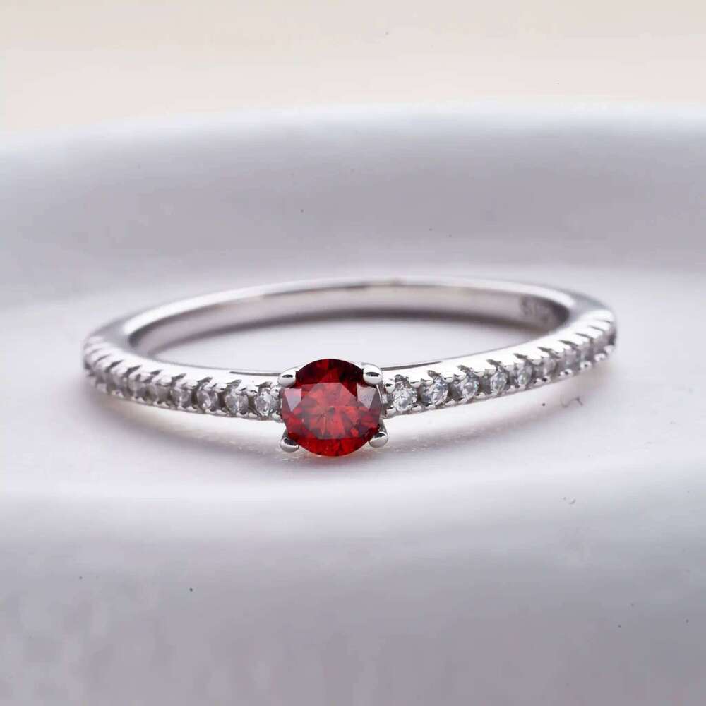 Brilliant Cut 0.3 Carats 4mm moissanite ring Diamond Tester Past D Color Moissanite Engagement Ring Korean Style fine Jewelry 864