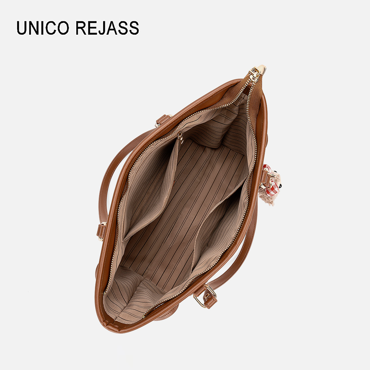 UNICO REJASS fashionable women's tote bag 2026 new design retro trendy commuting versatile shoulder bag brown grey pink hot sale