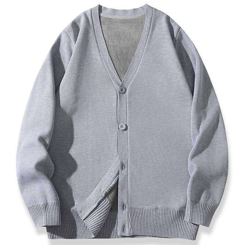 2025 New Men's Casual Long Sleeved Velvet Sweater Cardigan Knitted Top Autumn And Winter Fashionable Versatile Jacket