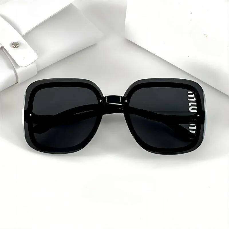 New Trendy Oversized Square Sunglasses Women Men Uv400 Protection Fashionable Outdoor Eyewear Korean Style Large Frame