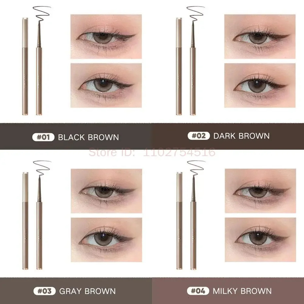 Judydoll Black Brown Waterproof Eyeliner Gel Pen Smooth Not Blooming Lasting Eye Liner Lying Silkworm Pencil Korean Eyes Makeup 251213