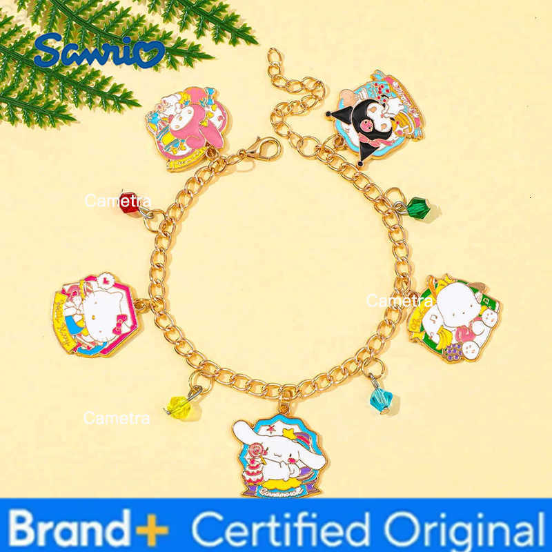 Sanrio Kawaii Family Cartoon Characters Metal Pendant Bracelet Creative Sweet Jewelry Best Gift for Girls H251229