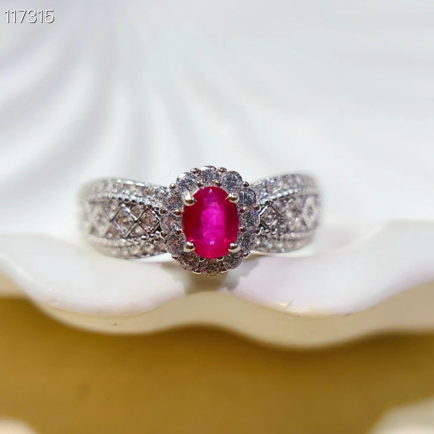 Classic 925 silver wedding ring for women natural ruby ring with certificate 4mm*5mm 0.4ct genuine pink ruby silver jewelry