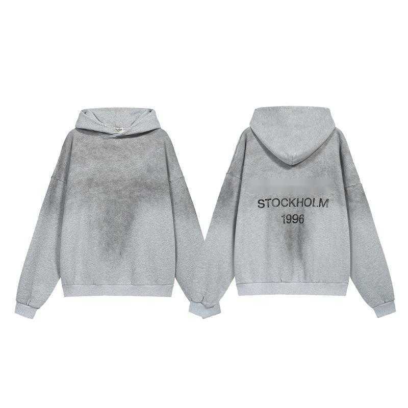 AC1996 Letter Washed Vintage Hoodie High Street American Style Unisex Loose Sweatshirt T251229