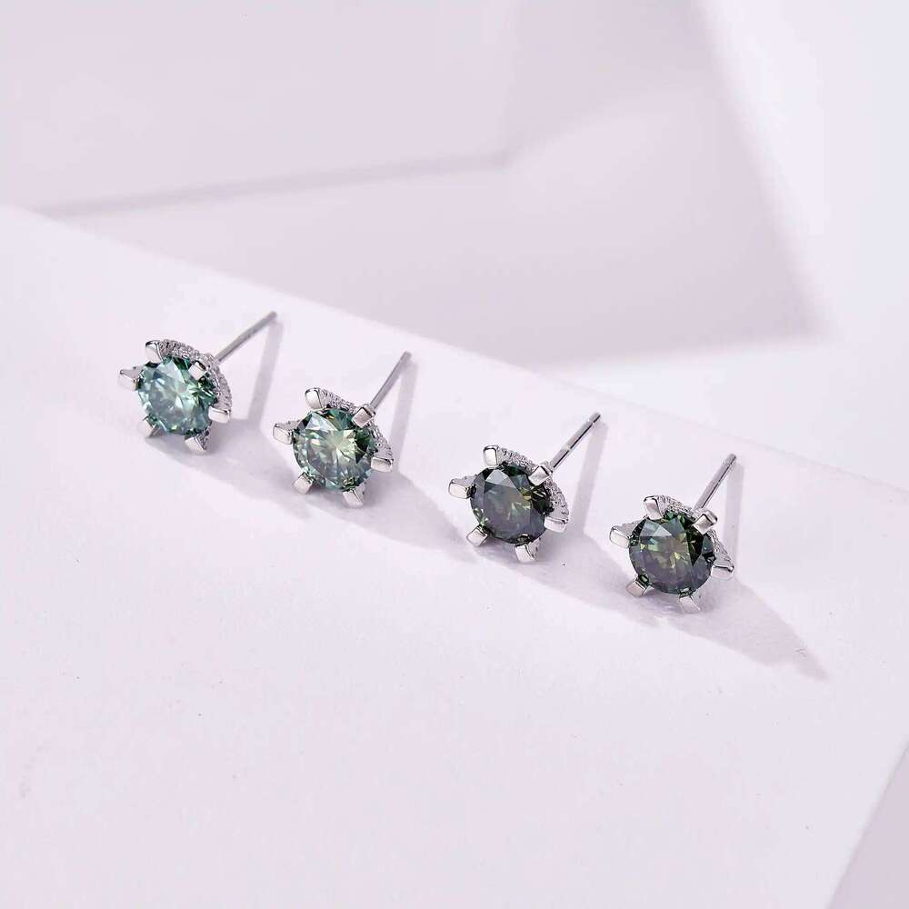100% Dcolor vvs GRA Moissanite stub Earrings for Women Lab Grown Diamond Ear Studs 925 Sterling Silver Fine Jewelry Gift db0