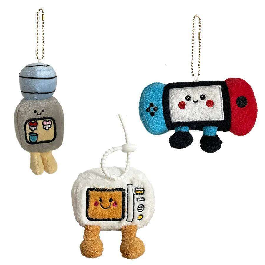 ZAKOL Cute Funny Game Console Plush Doll Stuffed Toys Keychain Kawaii Bag Hanging Pendants Couple Keychains Gift