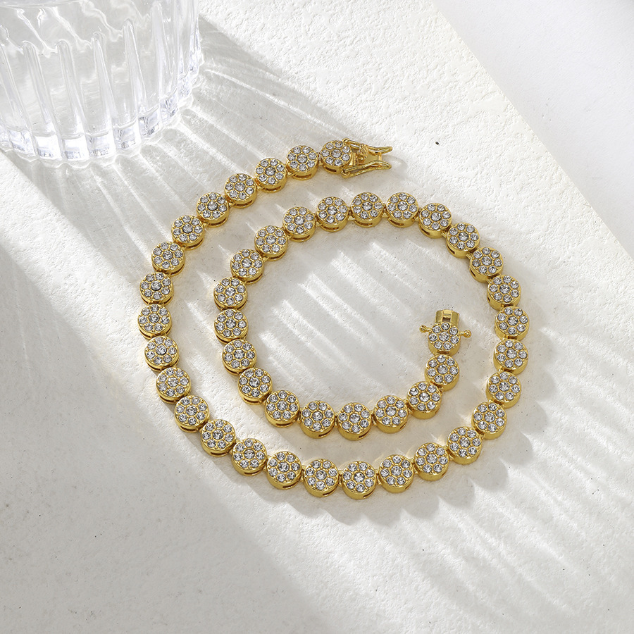 Luxury Brand Designer Jewelry European And American Hip-Hop Necklace Cross Maple Leaf Necklace Trendy Brand High-End Personality Men's Cuban Chai