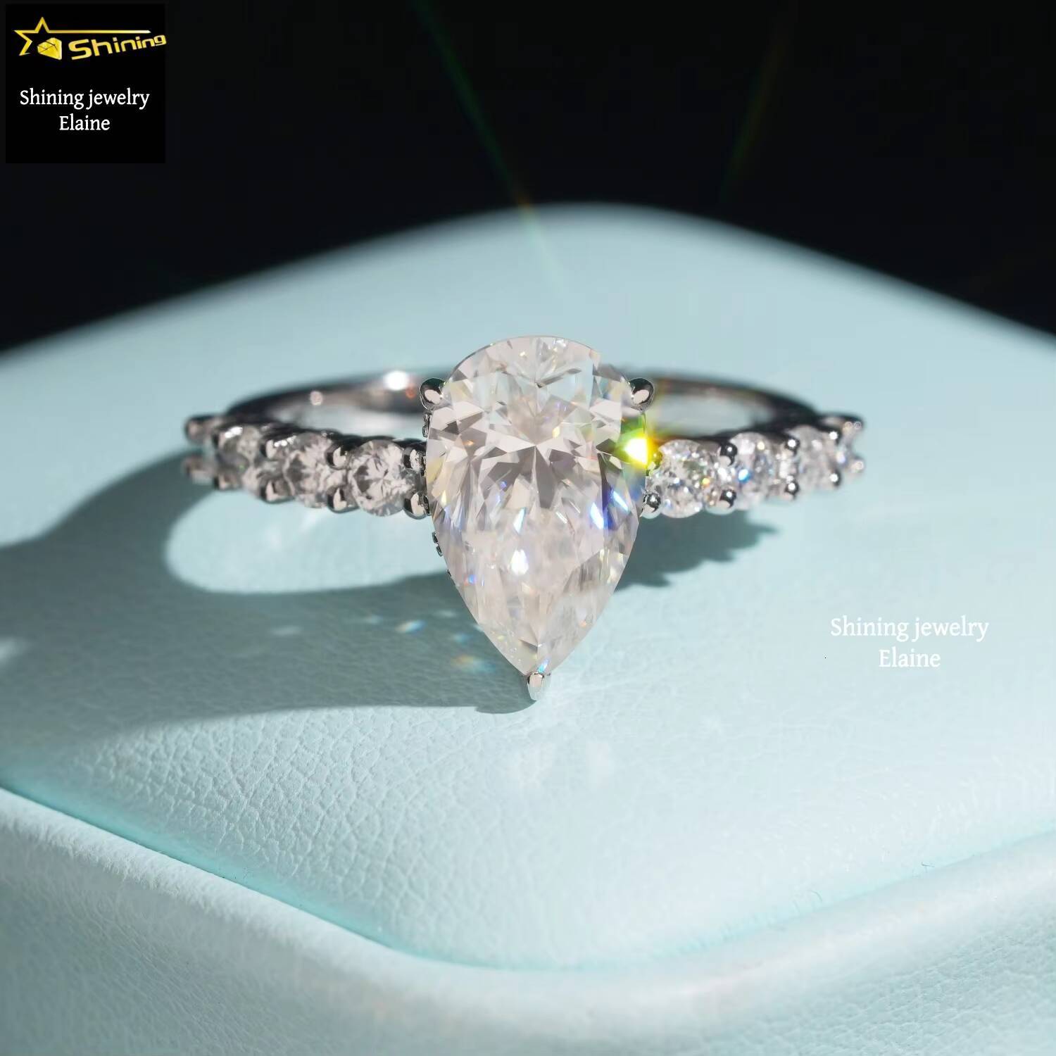 Fashion Luxury Jewelry Iced Out D Color VVS Moissanite 925 Sterling Silver Custom Buss Down Hip Hop Ring