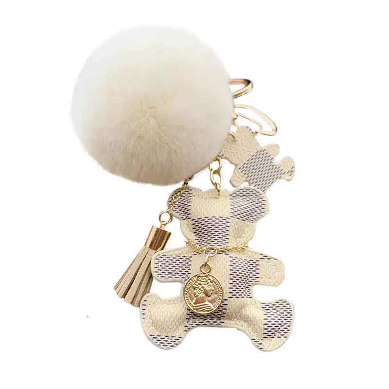 Leather Kitten Keychain with Cotton Filling Luxury-inspired Women's Handbag Pendant Adorable Car Ornament