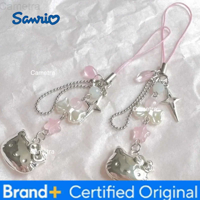 Sanrio Hello Kitty Cell Phone Rope Chain Anime Pendant Handmade Beads Strand Choker Bracelets Dangle DIY Jewelry Accessories Toy H251229